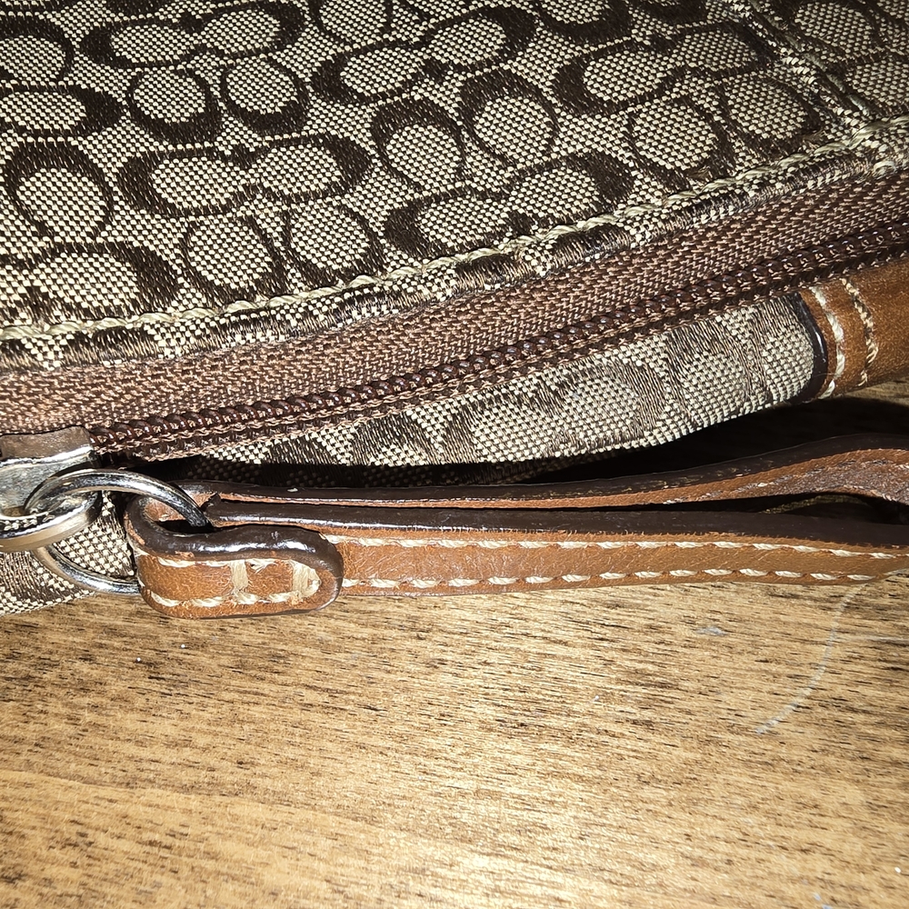 COACH Brown Soho Mini Signature C Crossbody Bag Jacquard with Leather Trim - Picture 15 of 16